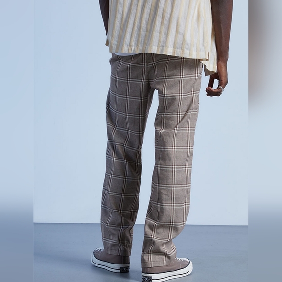 Pacsun Brown Plaid Menswear Trousers - Picture 2 of 4